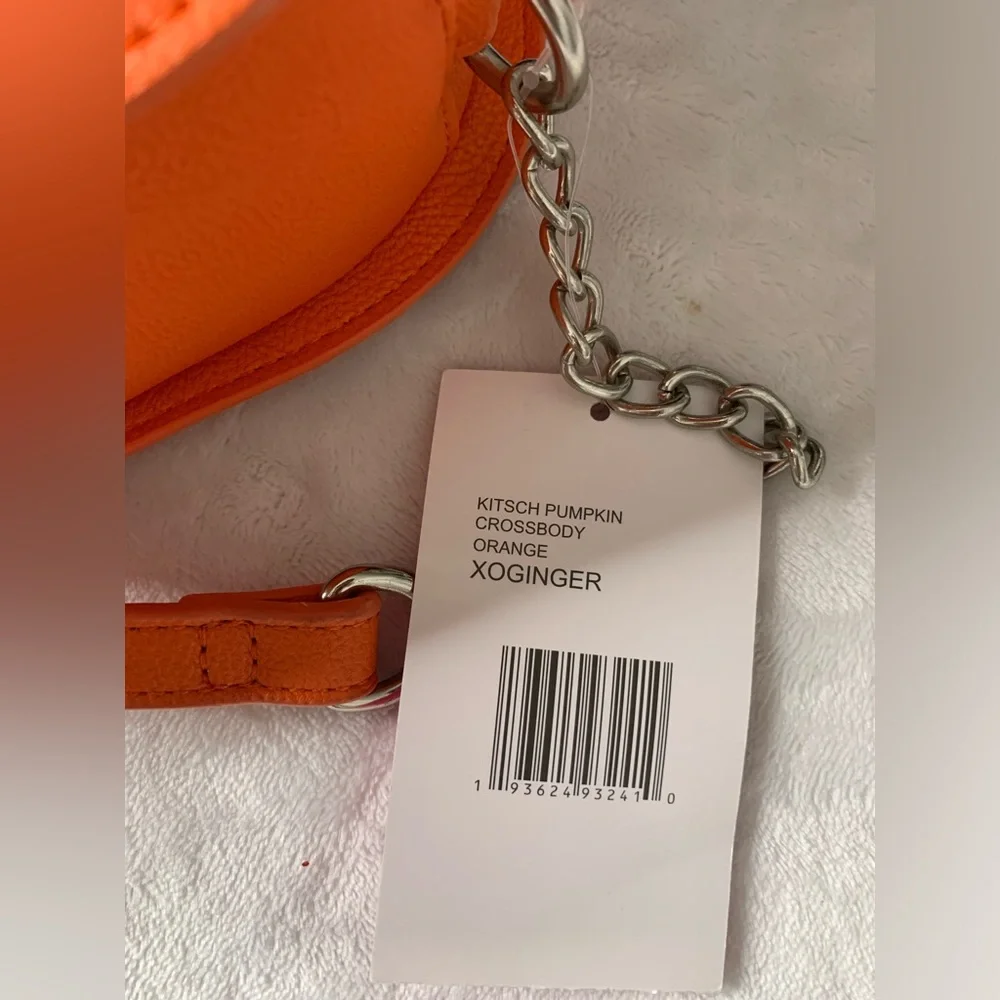 Betsey Johnson Kitsch Crossbody Pumpkin Bag Orange XOGINGER NWT - Picture 12 of 12